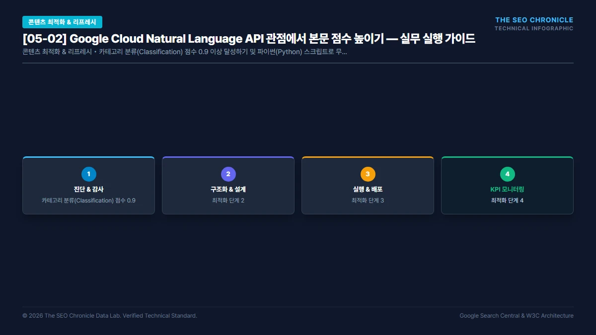 Google Cloud Natural Language API 관점에서 본문 점수 높이기 실무 실행 가이드 인포그래픽